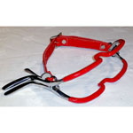 Jennings Red PVC Coated Dental Gag with Red Leather Strap