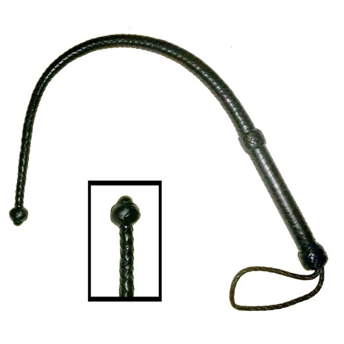 Ball-ended Single Tail Leather Whip