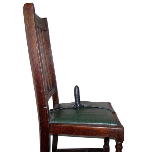 Chair Single Dildo Leather Strap