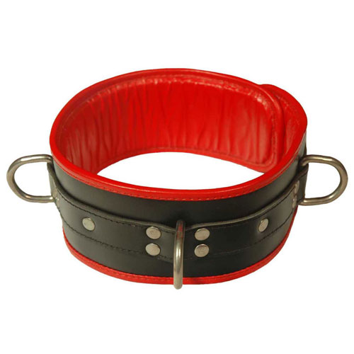 Unisex Adjustable UK! Silver Leather POSTURE COLLAR with 3 rings Collar Posture