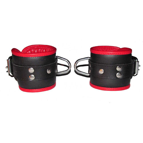 Deluxe 3 inch wide Buckling Leather Wrist Cuffs