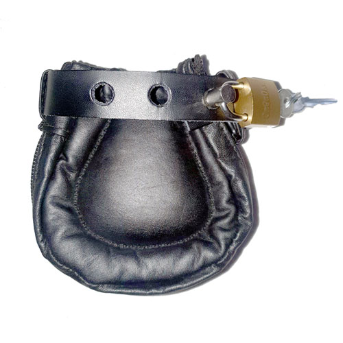 Pinprick Lined Locking Spiked Cock Pouch