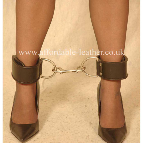 Leather Velcro Fastening Ankle Cuffs