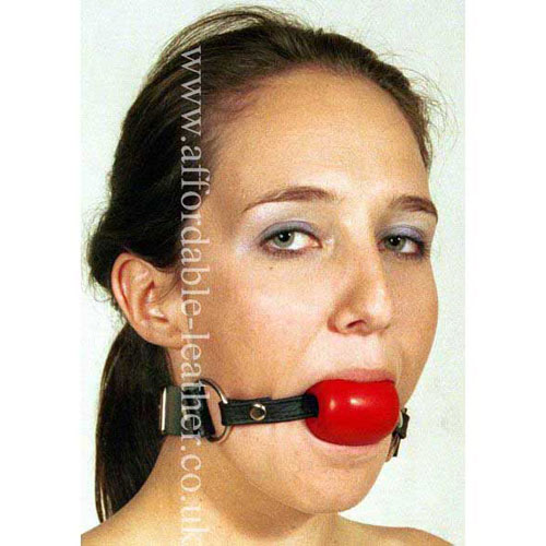 Soft Rubber Ball Gag Black or Red