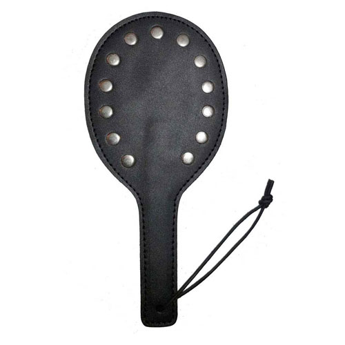 Studded Oval Leather Paddle
