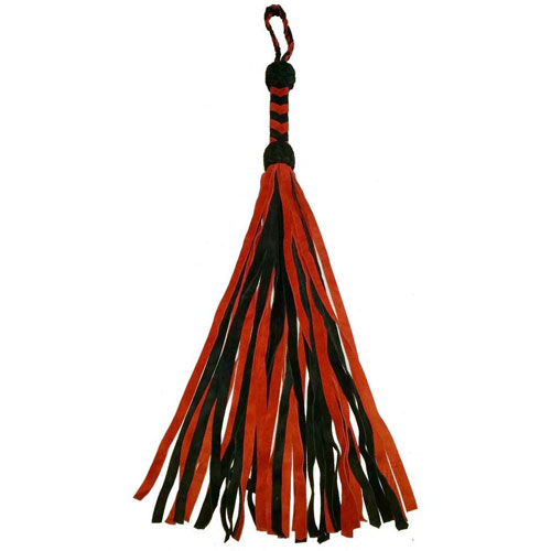 Suede Flogger - Black and Red Suede