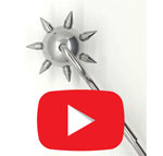 See the video of the Spiked Medieval Ball Pin Wheel here