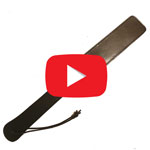 Video of the Spring Steel Handle Leather and Suede Paddle